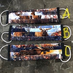 Hunting camouflage deer moose buck Cotton mask